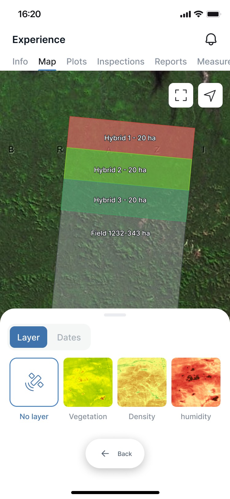 Experience: plots on the map