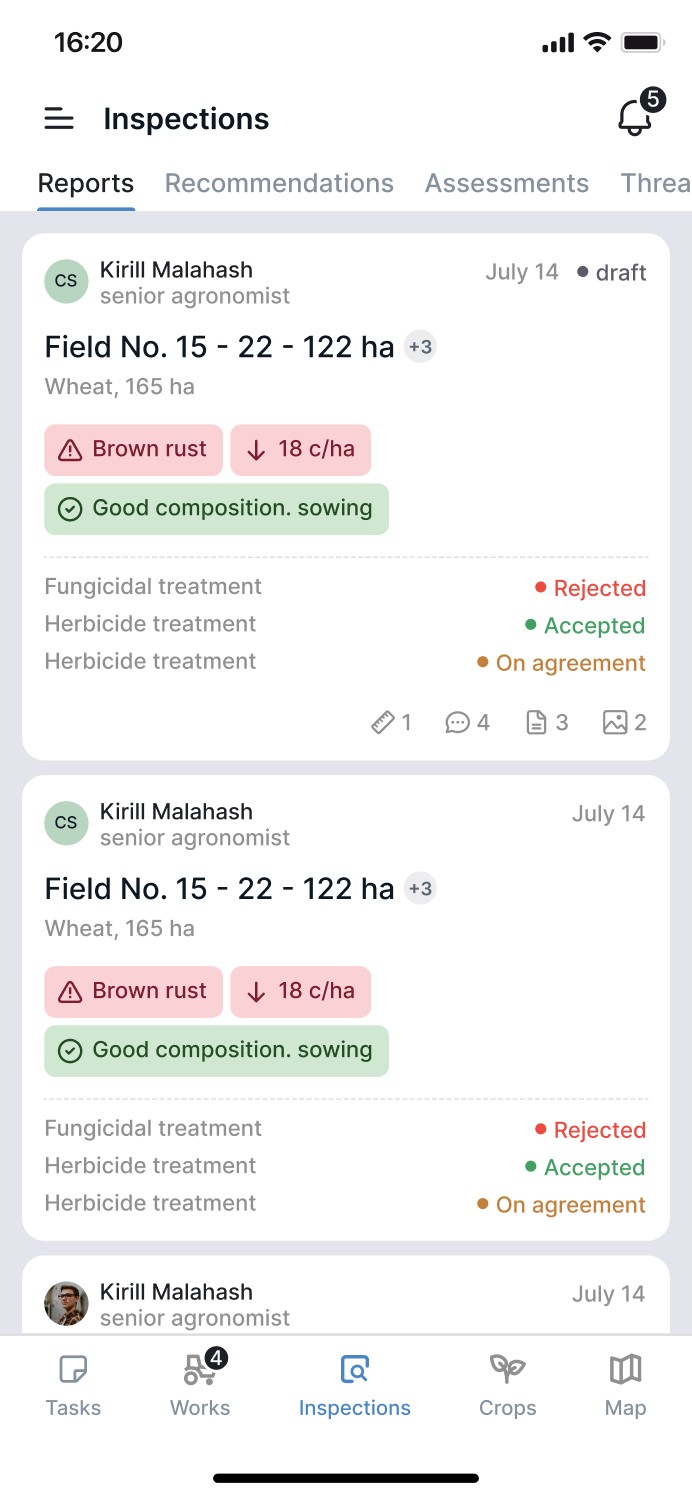 Early reports list